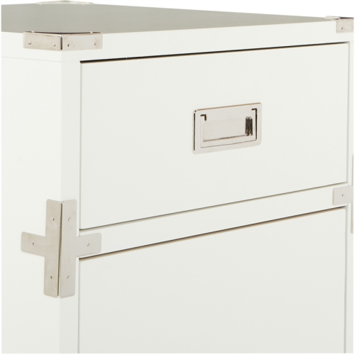 Wellington 2 Drawer File Cabinet in White Fully Assembled