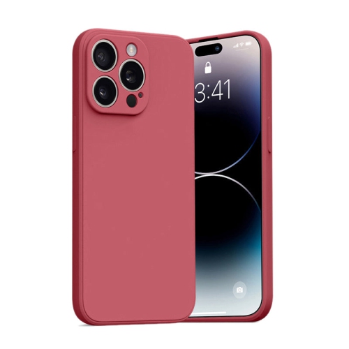 Étui souple rouge vin mat de PANDACO pour iPhone 14 Pro