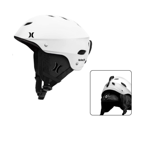 Hurley Adjustable Youth Snow Helmet, White, Medium