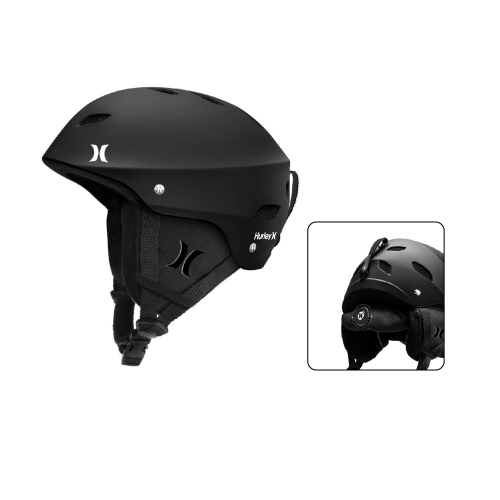 Hurley Adjustable Youth Snow Helmet, Black, Medium