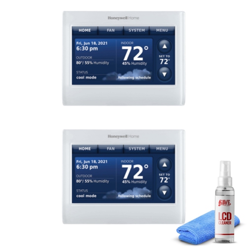 2-Pack Honeywell THX9421R5021WW Thermostat with Red LINK Technology -White