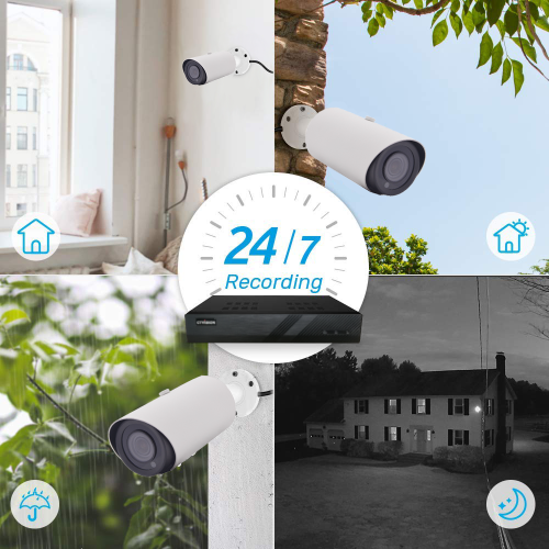【Expandable】CTVISION 6MP Wired Audio Security Camera System, 4 Camera Surveillance Kit Outdoor DIY Audio 2TB HDD Included for Home Business Security
