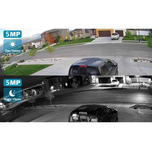 【Expandable】CTVISION 6MP Wired Audio Security Camera System, 4 Camera Surveillance Kit Outdoor DIY Audio 2TB HDD Included for Home Business Security