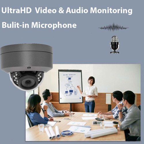 【Expandable】CTVISION 6MP Wired Audio Security Camera System, 4 Camera Surveillance Kit Outdoor DIY Audio 2TB HDD Included for Home Business Security