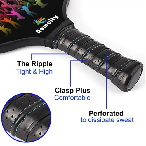 Pickleball Paddles - Nowcity Graphite Pickleball Paddle Set Lightweight Texture Surface Polymer Honeycomb Core Pickleball Racket Cushion Comfort