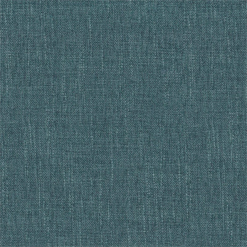 HomePop Round Transitional Wood and Fabric Storage Ottoman in Teal Blue