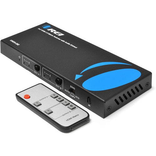 4K HDMI Matrix Switch 2 X 2 by Orei Switcher 18G UltraHD Supports Upto 4K @ 60Hz & 1080P IR EDID HDCP 2.- Remote Control