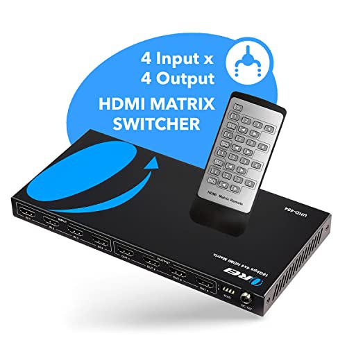 4x4 HDMI 4K Matrix Switch/Splitter(4-Input, 4-Output) Downscaler 4K & 1080p