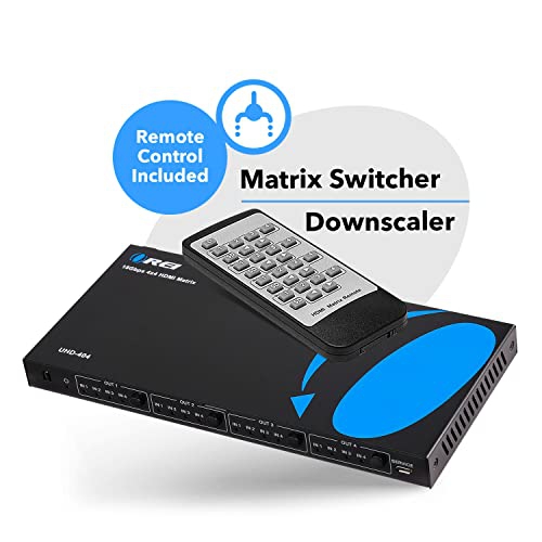 4x4 HDMI 4K Matrix Switch/Splitter(4-Input, 4-Output) Downscaler 4K & 1080p