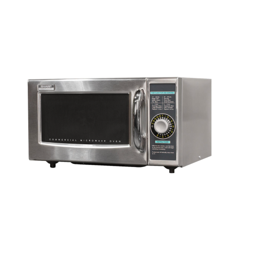 Sharp 1.0 Cu. Ft. Medium-Duty Commercial Microwave Oven with Dial Timer - Stainless steel
