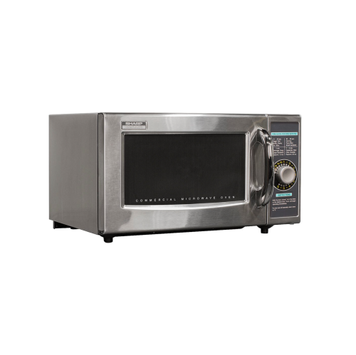 Sharp 1.0 Cu. Ft. Medium-Duty Commercial Microwave Oven with Dial Timer - Stainless steel