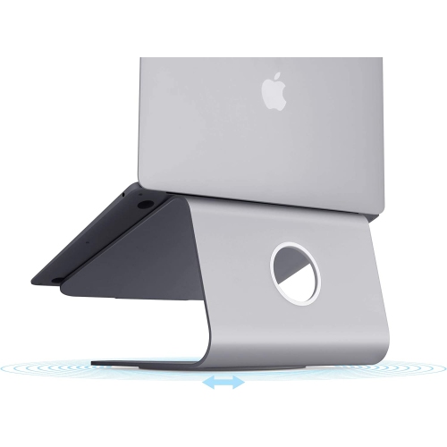 Rain Design 10074 mStand360 Laptop Stand with Swivel Base, Space Gray