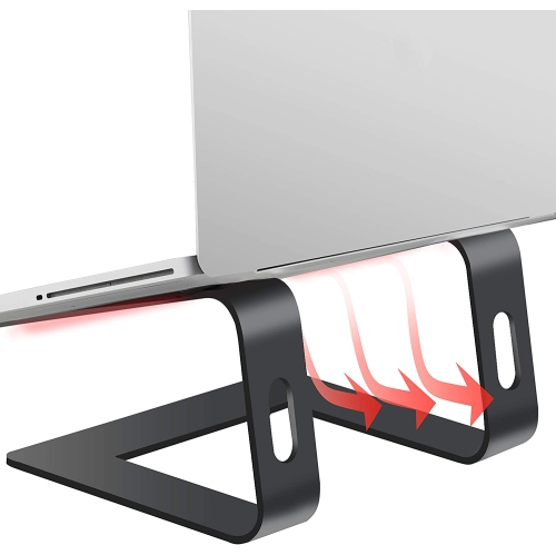 Support en aluminium pour portable compatible avec les MacBook Air Pro d’Apple, ordinateur portatif de 10 à 15.6 po, support d’ascenseur ergonomique,