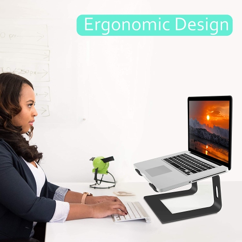 Support en aluminium pour portable compatible avec les MacBook Air Pro d’Apple, ordinateur portatif de 10 à 15.6 po, support d’ascenseur ergonomique,