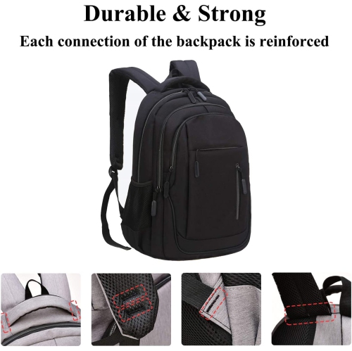 Business Travel Laptop Backpack, Water Resistant College School Computer Bag Gifts with USB Charging Port for Men & Women Fits 15.6 Inch Notebook