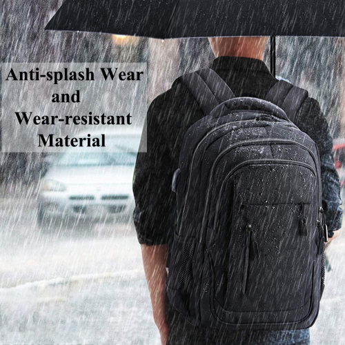 Business Travel Laptop Backpack, Water Resistant College School Computer Bag Gifts with USB Charging Port for Men & Women Fits 15.6 Inch Notebook