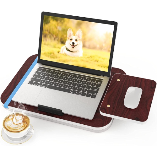 Laptop Lap Desk with Cushion, Tablet Holder and Detachable Mouse Tray