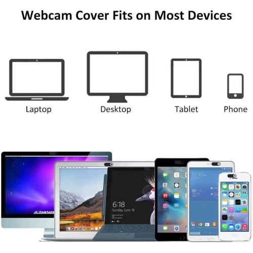 Webcam Cover, Camera Cover Slide, 6 Pack Ultra Thin Laptop Camera Cover Slide Apply to Laptop, Tablet, Smartphone, Computer Camera Cover Protect Your