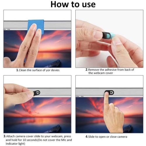 Webcam Cover, Camera Cover Slide, 6 Pack Ultra Thin Laptop Camera Cover Slide Apply to Laptop, Tablet, Smartphone, Computer Camera Cover Protect Your