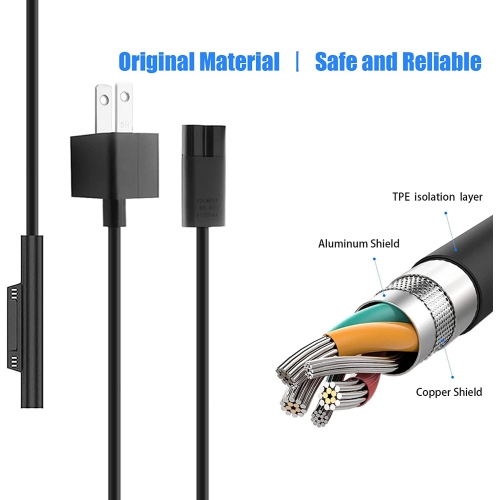 Surface Pro Charger 65W [2022 Upgraded Version] for Microsoft Surface Pro 3/4/5/6/7/ Surface Book Laptop/Tablet Power Supply Adapter, Works with