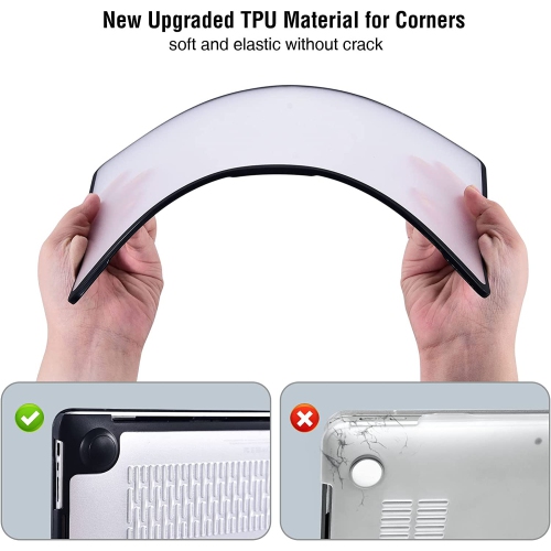 Compatible for MacBook Pro 14 inch Case 2021-2022 Model A2442 M1 Pro/Max Clip with Touch ID, Anti-Cracking and Anti-Fingerprint Protective Cover,