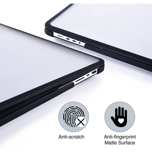 Compatible for MacBook Pro 14 inch Case 2021-2022 Model A2442 M1 Pro/Max Clip with Touch ID, Anti-Cracking and Anti-Fingerprint Protective Cover,