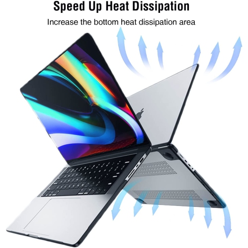 Compatible for MacBook Pro 14 inch Case 2021-2022 Model A2442 M1 Pro/Max Clip with Touch ID, Anti-Cracking and Anti-Fingerprint Protective Cover,