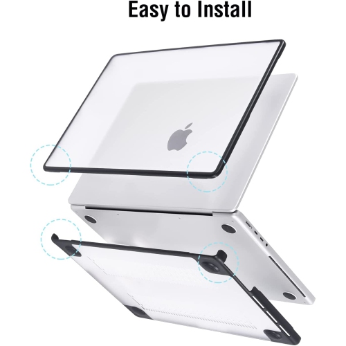 Compatible for MacBook Pro 14 inch Case 2021-2022 Model A2442 M1 Pro/Max Clip with Touch ID, Anti-Cracking and Anti-Fingerprint Protective Cover,