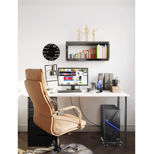 Computer Tower Stand, Desktop Stand, Adjustable Mobile CPU Stand with Rolling Caster wheels, PC Tower Stand Holder for Floor Carpet Gaming PC Case,