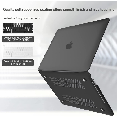 MacBook Pro 13 Case 2019 2018 2017 2016 Release A2159 A1989 A1706 A1708, Hard Case Shell Cover and Keyboard Skin Cover for MacBook Pro 13 Inch