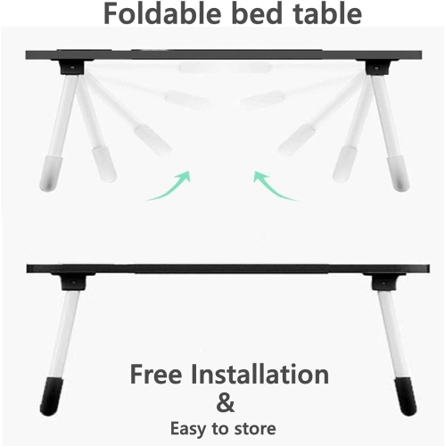 Laptop Bed Desk,Bed Table Portable Foldable Laptop Bed Tray Table with Cup Holder/Storage Drawer/Bookshelf Board for Bed /Couch /Sofa Working, Reading