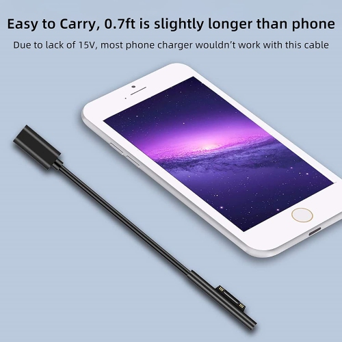 Surface Connect to USB-C Charging Cable Compatible for Microsoft Surface Pro7 Go2 Pro6 5/4/3 Laptop1/2/3 & Surface Book, Works with 45W 15V3A USBC