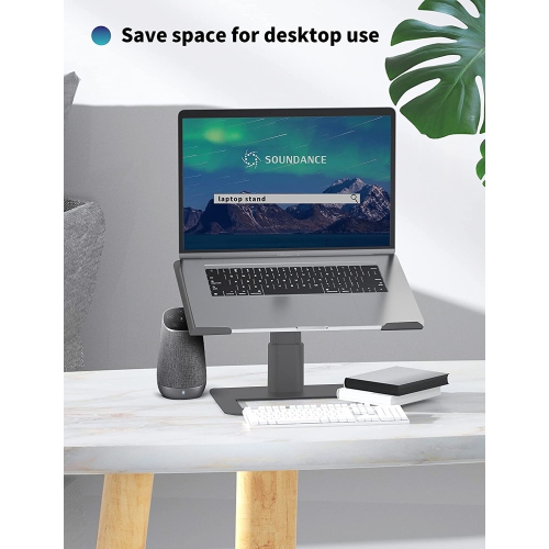 Adjustable Laptop Stand for Desk, Computer Stand, Ergonomic Laptop Riser Holder Compatible with 10 to 17.3 Inches Notebook PC Computer, Aluminum