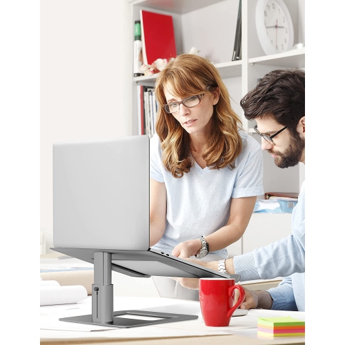 Adjustable Laptop Stand for Desk, Computer Stand, Ergonomic Laptop Riser Holder Compatible with 10 to 17.3 Inches Notebook PC Computer, Aluminum