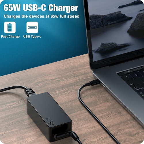 65W USB-C Charger for Lenovo Chromebook C330 S330 100e 300e 500e Yoga C740 C930 C940 S730 720 730 910 920 ThinkPad T470 T470s T480 T480s T490 T570