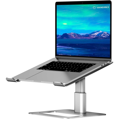Adjustable Laptop Stand for Desk, Computer Stand, Ergonomic Laptop Riser Holder Compatible with 10 to 17.3 Inches Notebook PC Computer, Aluminum