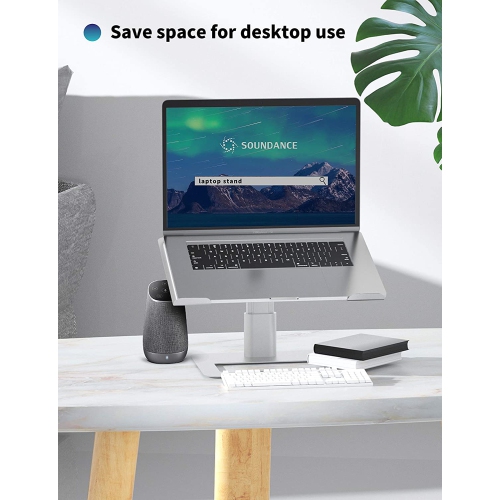 Adjustable Laptop Stand for Desk, Computer Stand, Ergonomic Laptop Riser Holder Compatible with 10 to 17.3 Inches Notebook PC Computer, Aluminum