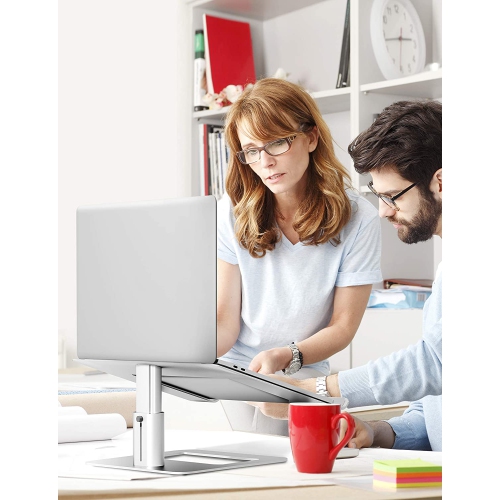 Adjustable Laptop Stand for Desk, Computer Stand, Ergonomic Laptop Riser Holder Compatible with 10 to 17.3 Inches Notebook PC Computer, Aluminum