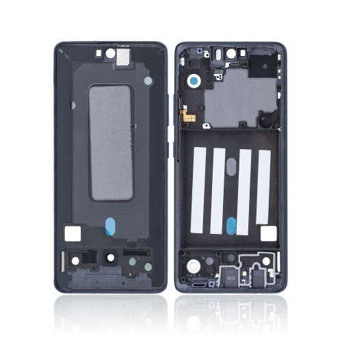 Replacement Mid-Frame Housing Compatible For Samsung Galaxy A51 5G (Non-Verizon 5G UW) (Prism Cube Black)
