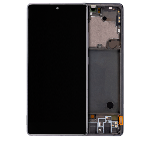 Refurbished - Replacement OLED Assembly With Frame Compatible For Samsung Galaxy A71 5G (A716U / 2020) (Prism Cube Black)