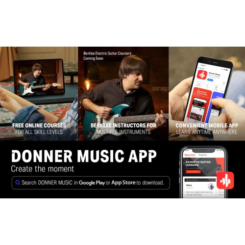 Donner DST-100 39 Inch ST Electric Guitar Kit with Amplifier Solid Body H-S-S Pickup - Right Handed