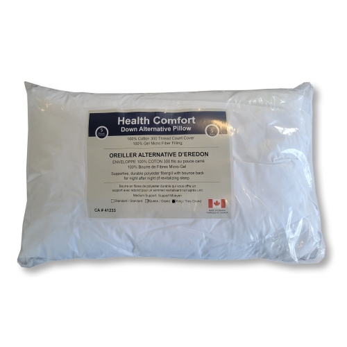 Cotton House - 100% Micro Gel Fiber Pillow, Cotton Shell, King Size, Made in Canada