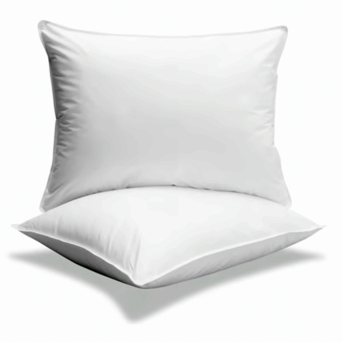 Cotton House - Set of Two Pillows 100% Polyester Fiber, Hypoallergenic, Random Colors, Made in Canada