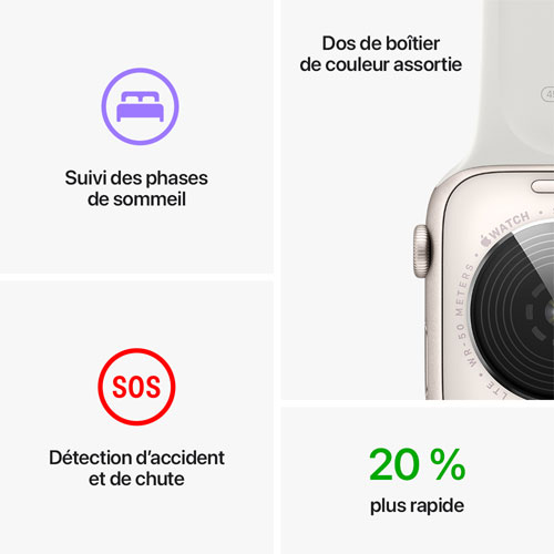 Apple Watch SE 44 mm en aluminium comète avec bracelet sport comète (2022) de Rogers - Financement mensuel
