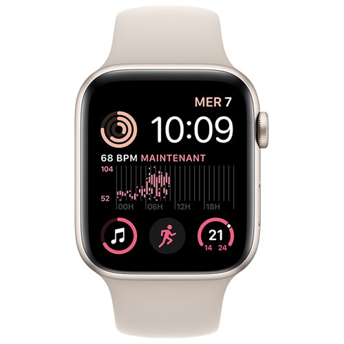 Apple Watch SE 44 mm en aluminium comète avec bracelet sport comète (2022) de Rogers - Financement mensuel