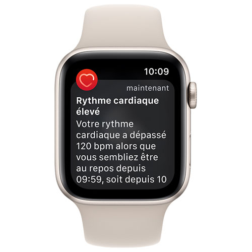 Virgin Plus Apple Watch SE 44mm Starlight Aluminum Case w/ Starlight Sport Band (2022) - Monthly Financing