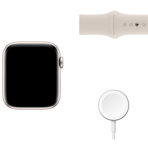 Virgin Plus Apple Watch SE 44mm Starlight Aluminum Case w/ Starlight Sport Band (2022) - Monthly Financing