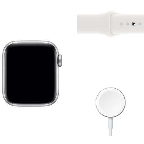 Virgin Plus Apple Watch SE (GPS + Cellular) 40mm Silver Aluminum Case w/ White Sport Band (2022) - Monthly Financing