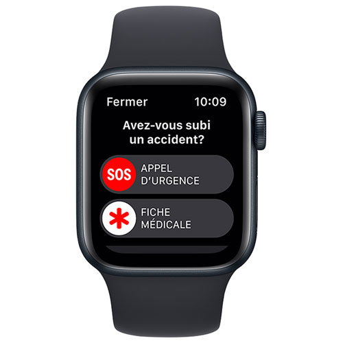 Apple Watch SE 40 mm en aluminium minuit avec bracelet sport minuit (2022) de TELUS - Financement mensuel