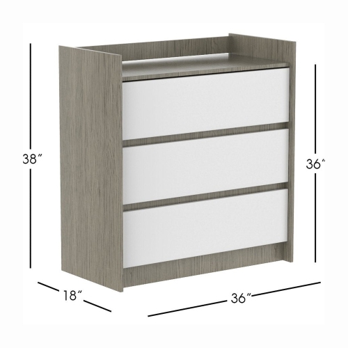 Alex Baby Changing Table, Grey and White